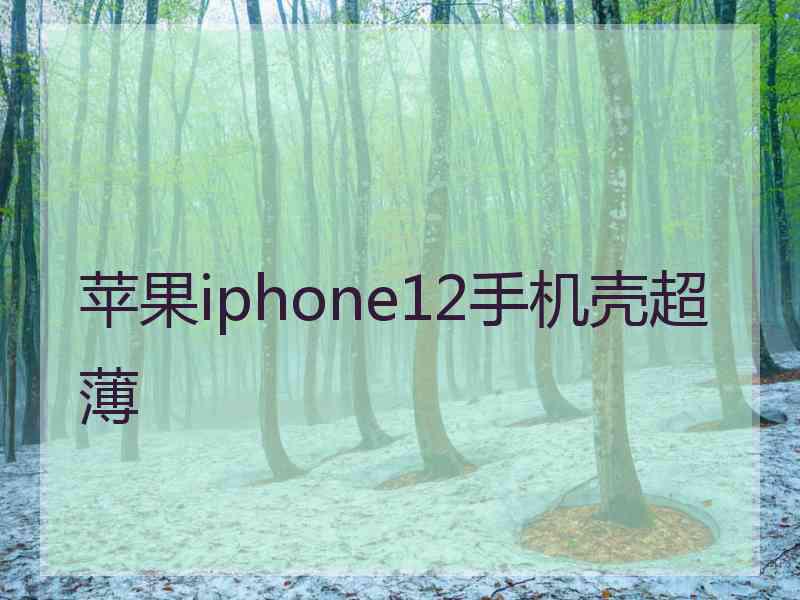 苹果iphone12手机壳超薄