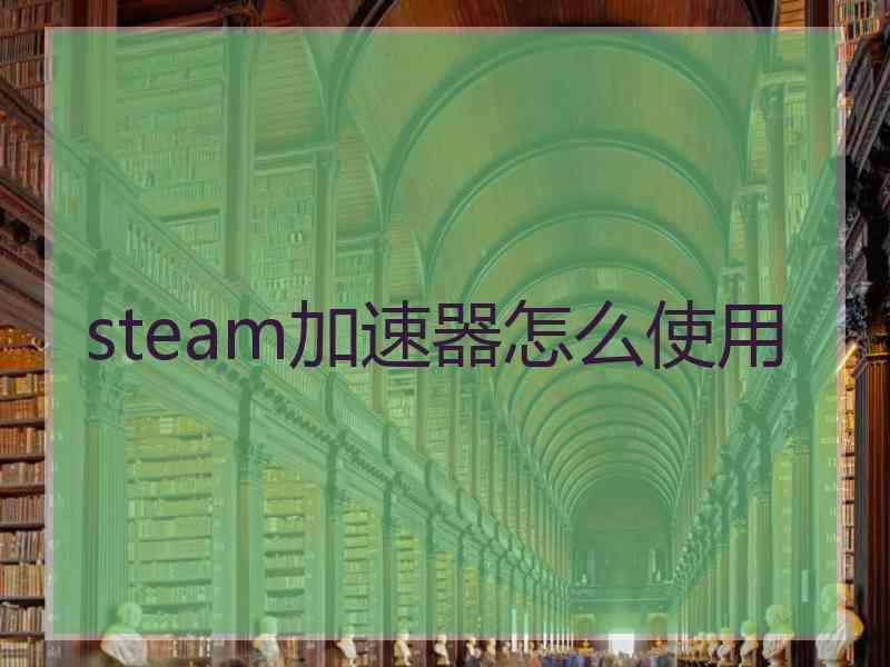 steam加速器怎么使用