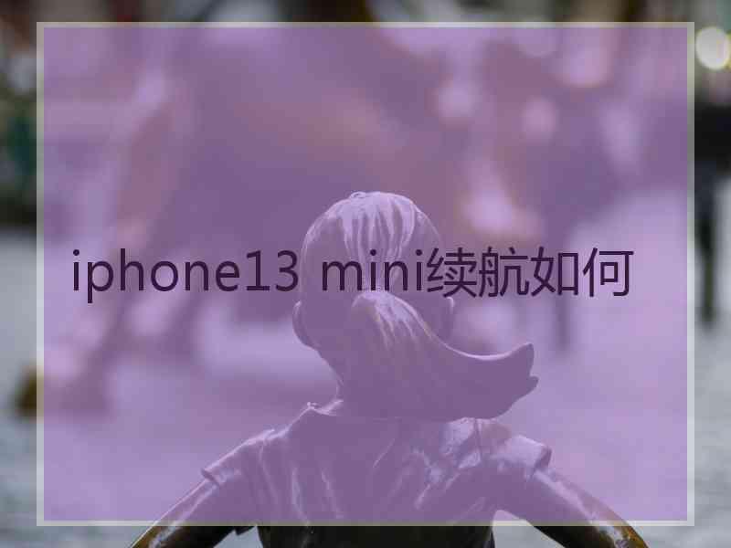 iphone13 mini续航如何