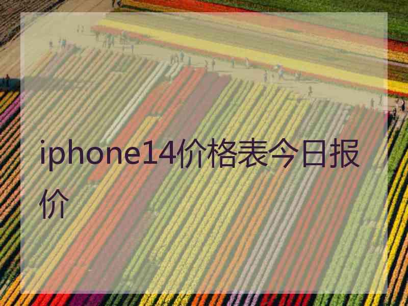 iphone14价格表今日报价