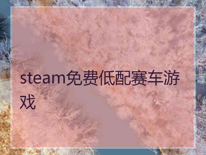 steam免费低配赛车游戏