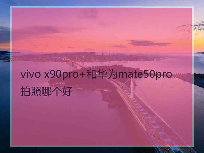 vivo x90pro+和华为mate50pro拍照哪个好