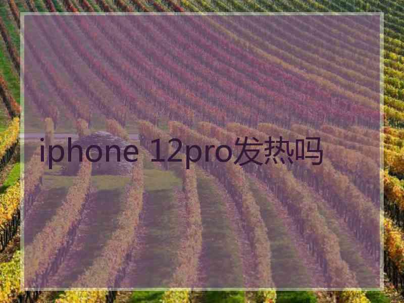 iphone 12pro发热吗