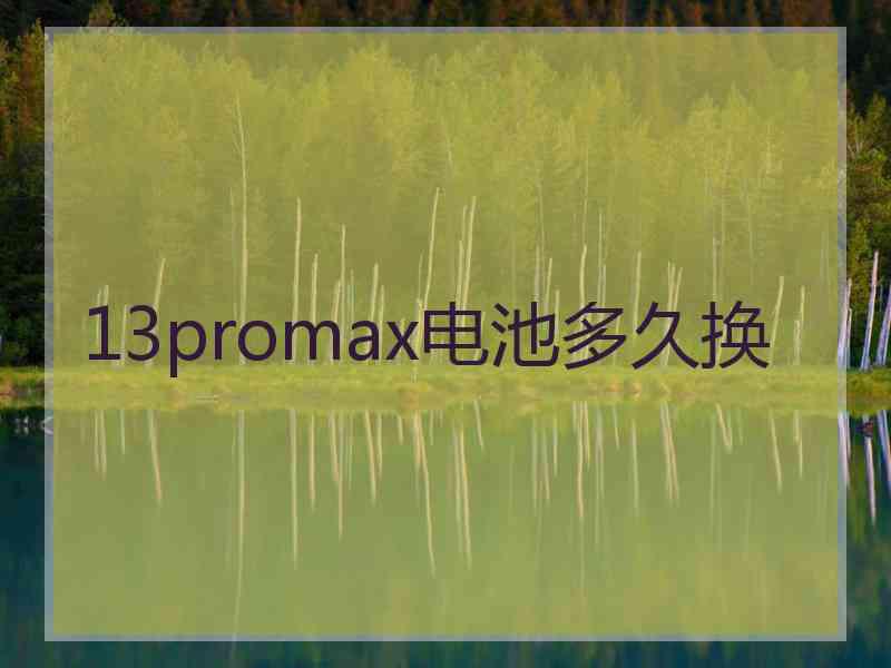 13promax电池多久换