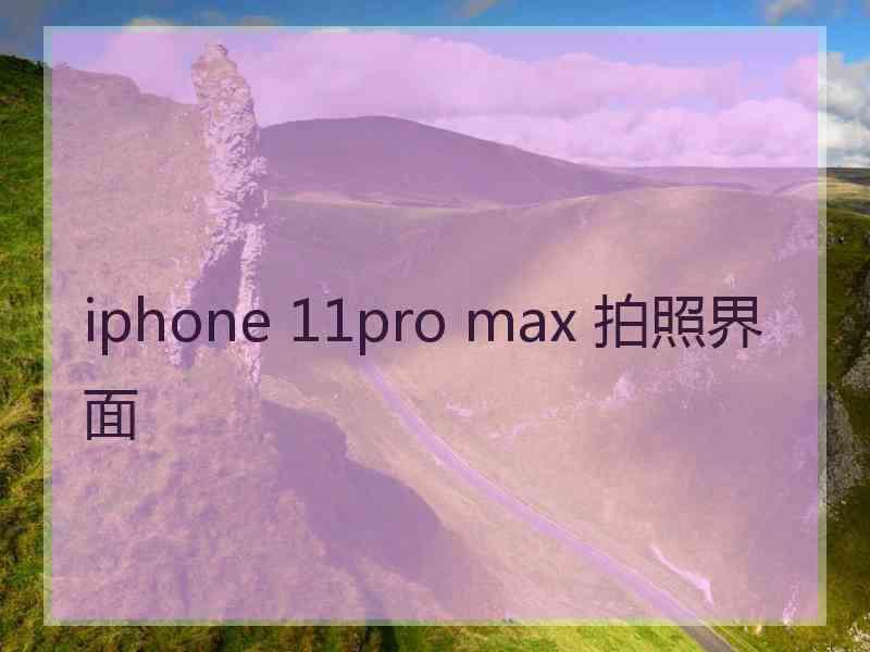 iphone 11pro max 拍照界面