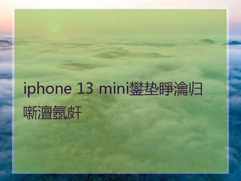 iphone 13 mini鐢垫睜瀹归噺澶氬皯