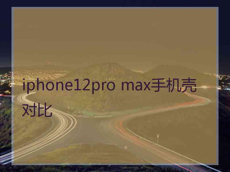 iphone12pro max手机壳对比