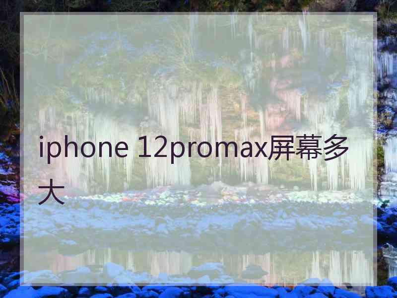 iphone 12promax屏幕多大