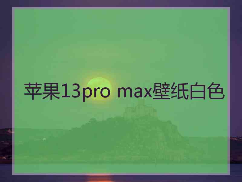 苹果13pro max壁纸白色