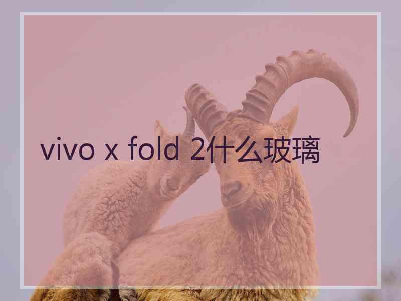 vivo x fold 2什么玻璃