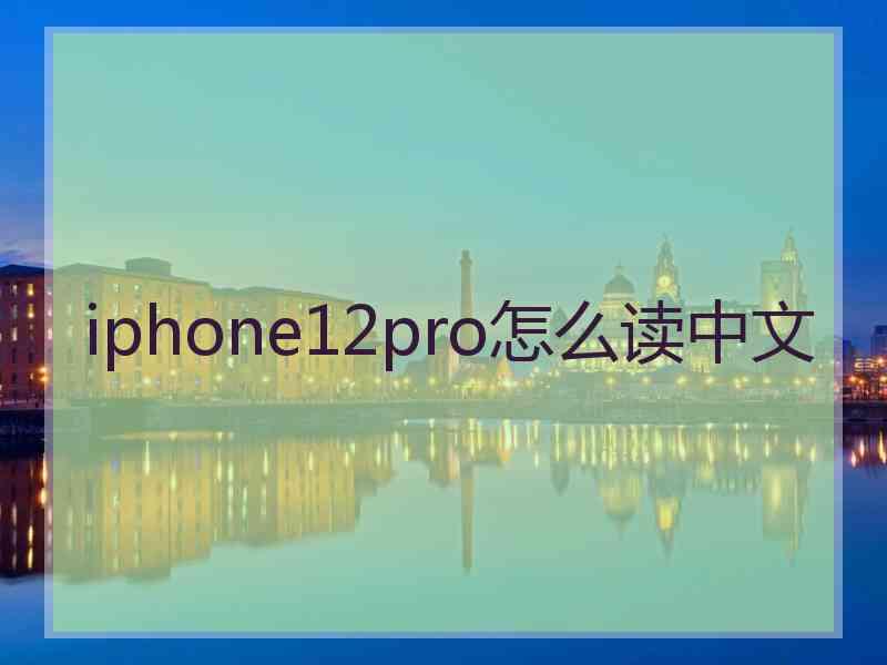 iphone12pro怎么读中文