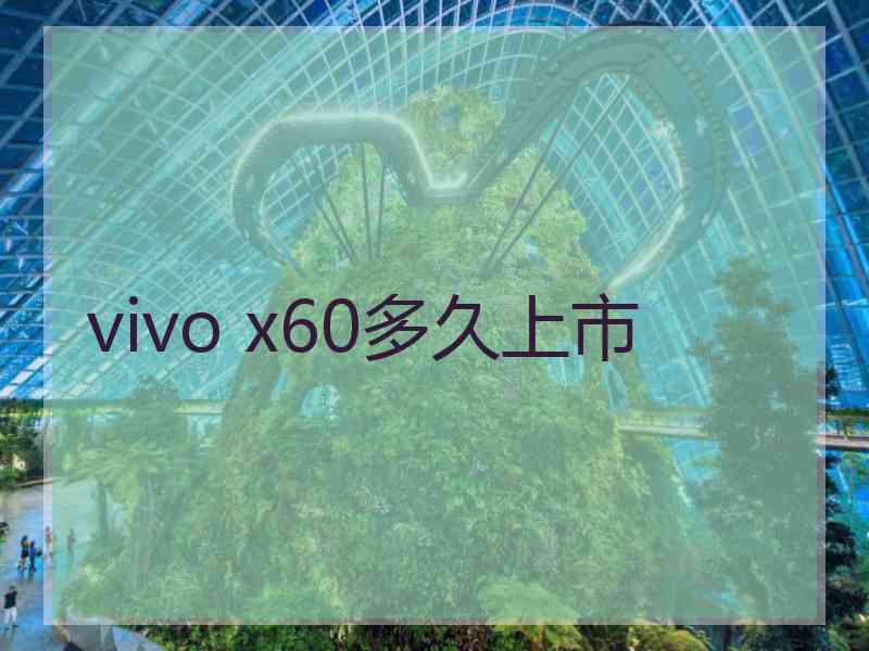 vivo x60多久上市