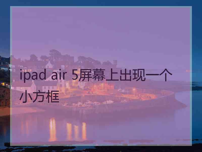 ipad air 5屏幕上出现一个小方框