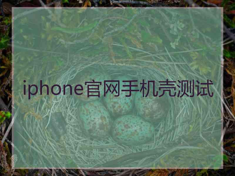 iphone官网手机壳测试