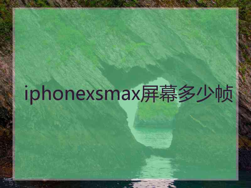 iphonexsmax屏幕多少帧