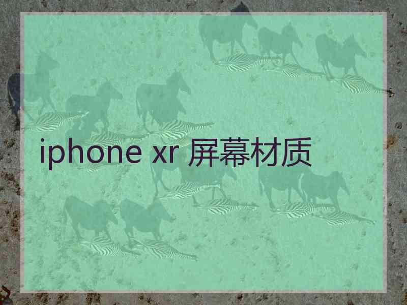 iphone xr 屏幕材质