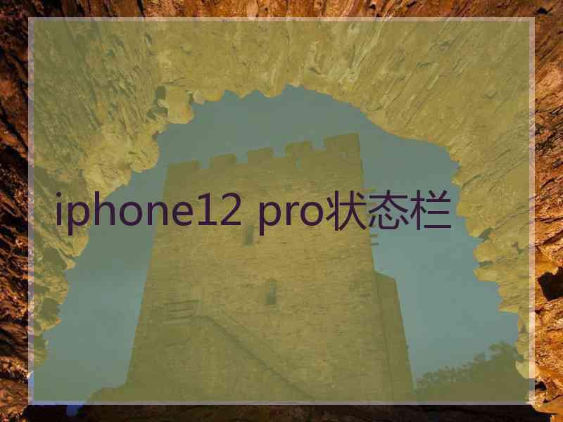 iphone12 pro状态栏