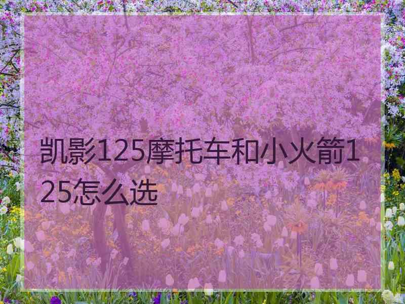 凯影125摩托车和小火箭125怎么选