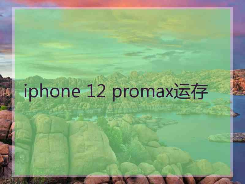 iphone 12 promax运存