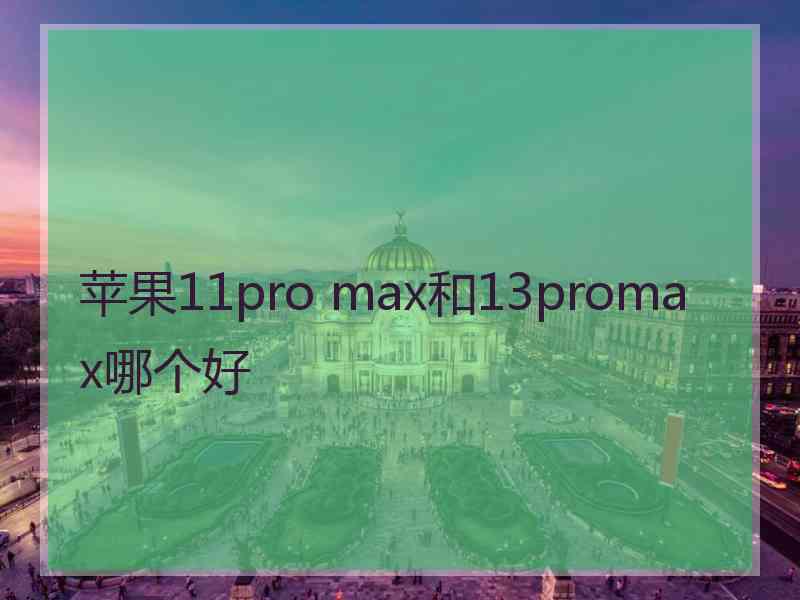 苹果11pro max和13promax哪个好