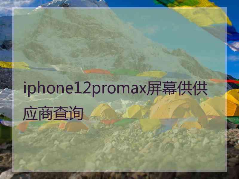 iphone12promax屏幕供供应商查询