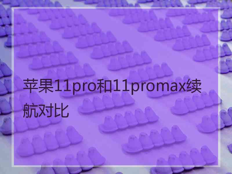 苹果11pro和11promax续航对比