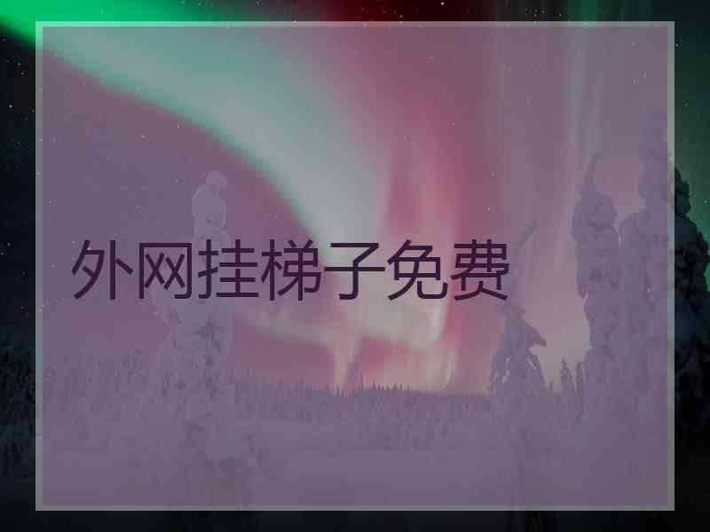 外网挂梯子免费