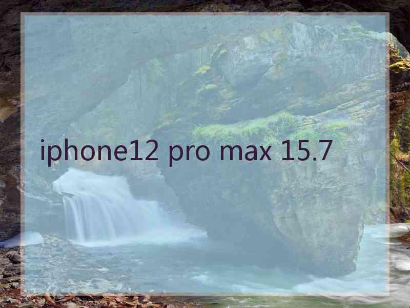 iphone12 pro max 15.7