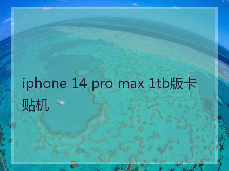 iphone 14 pro max 1tb版卡贴机