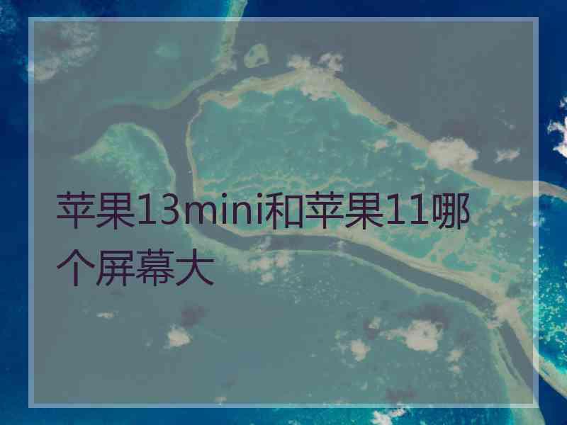 苹果13mini和苹果11哪个屏幕大