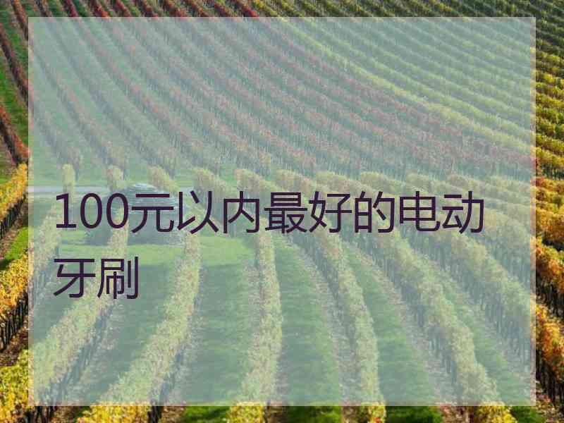 100元以内最好的电动牙刷