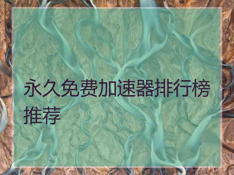 永久免费加速器排行榜推荐