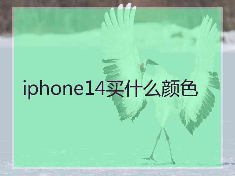 iphone14买什么颜色