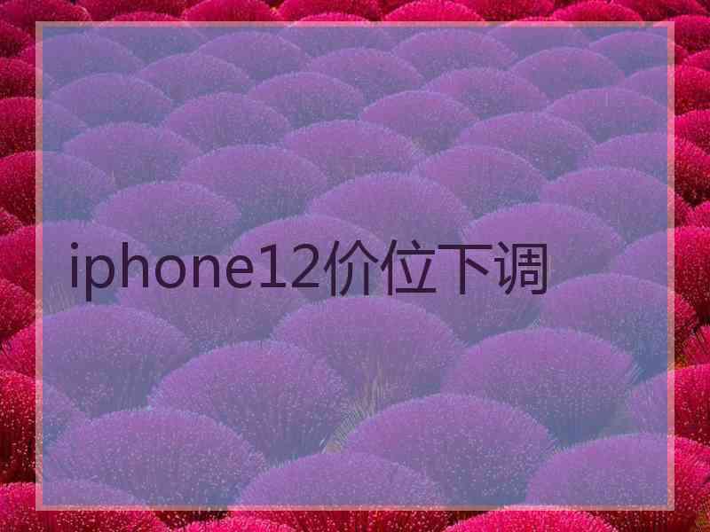 iphone12价位下调