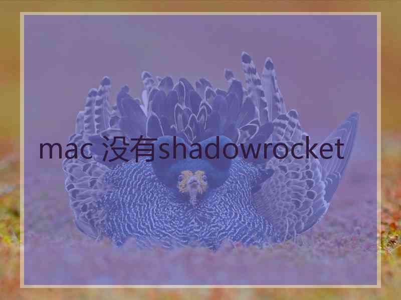 mac 没有shadowrocket