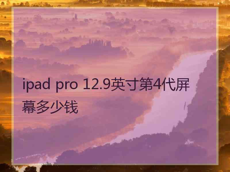 ipad pro 12.9英寸第4代屏幕多少钱