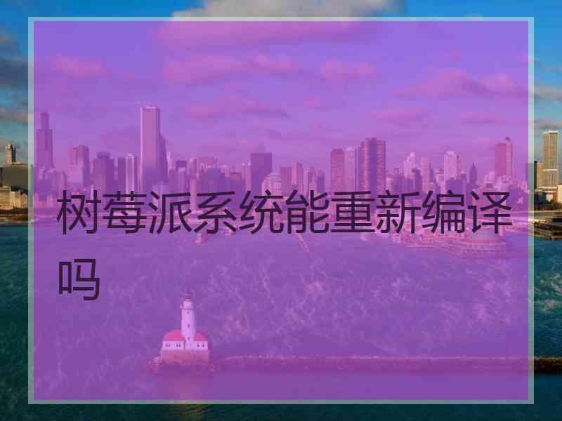 树莓派系统能重新编译吗