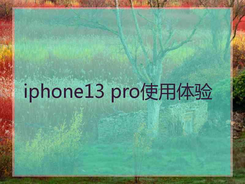 iphone13 pro使用体验