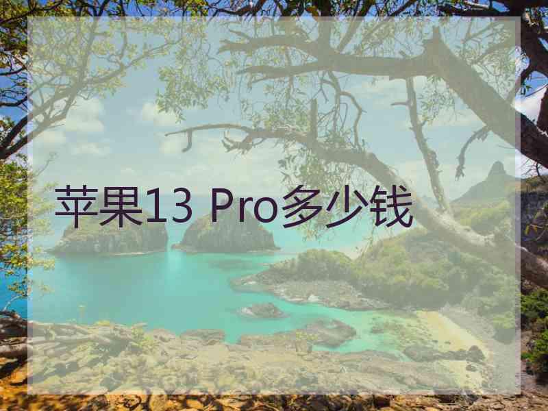 苹果13 Pro多少钱