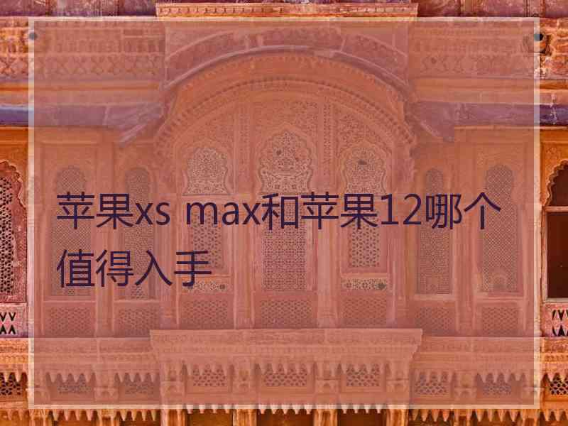 苹果xs max和苹果12哪个值得入手