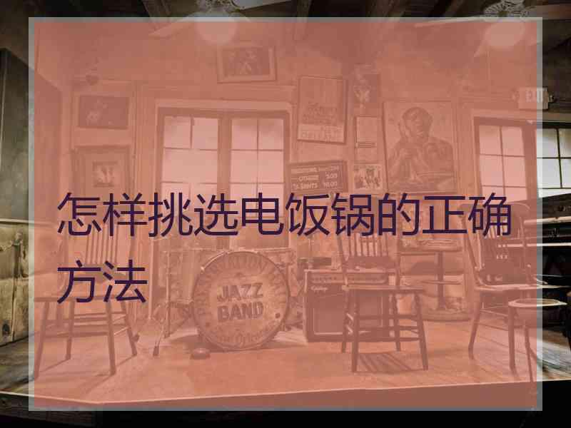 怎样挑选电饭锅的正确方法