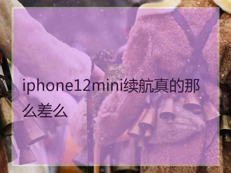 iphone12mini续航真的那么差么