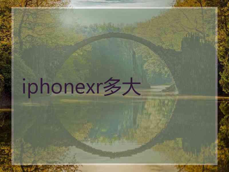 iphonexr多大