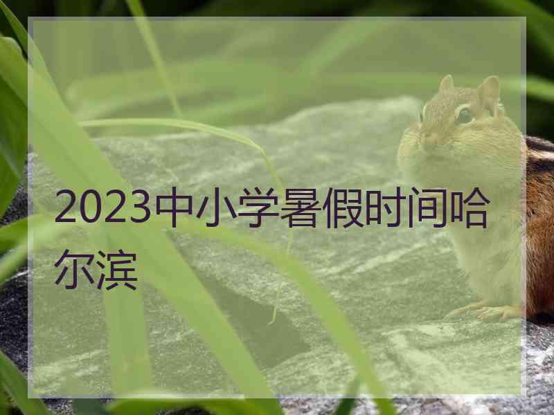 2023中小学暑假时间哈尔滨