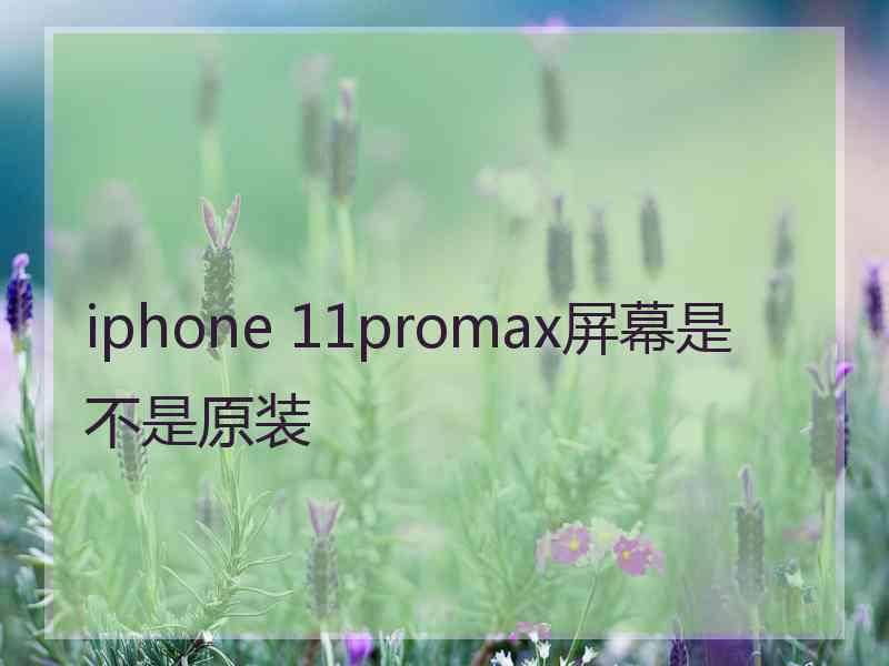 iphone 11promax屏幕是不是原装