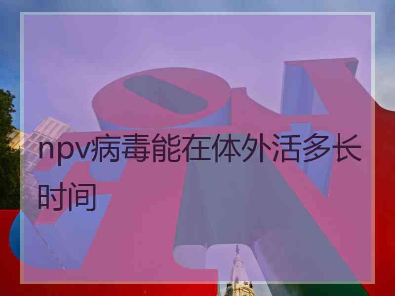 npv病毒能在体外活多长时间