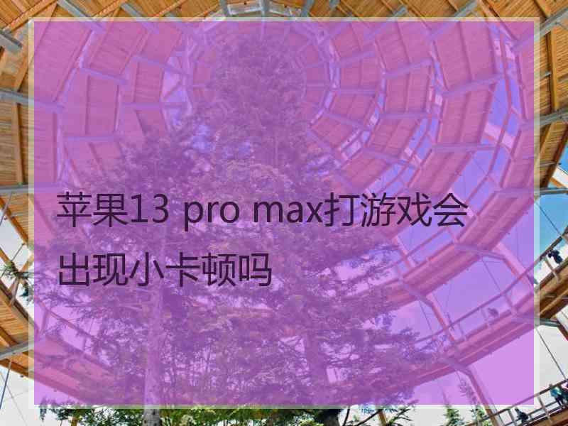 苹果13 pro max打游戏会出现小卡顿吗