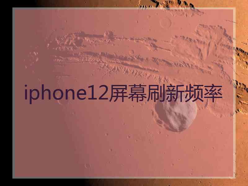 iphone12屏幕刷新频率