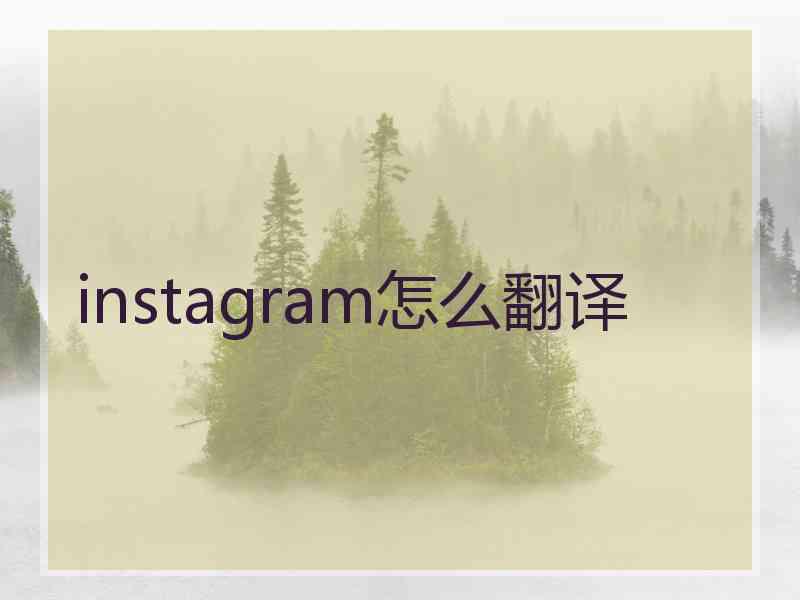 instagram怎么翻译