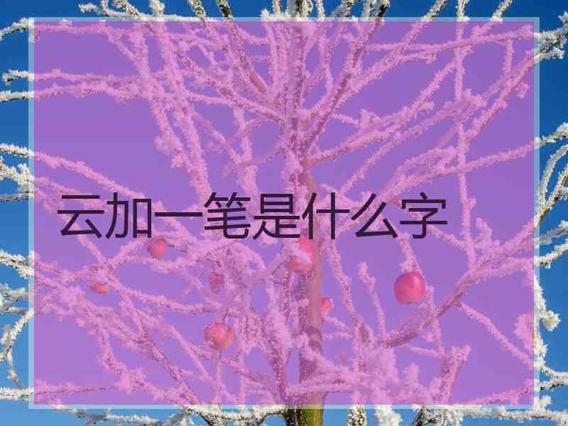 云加一笔是什么字